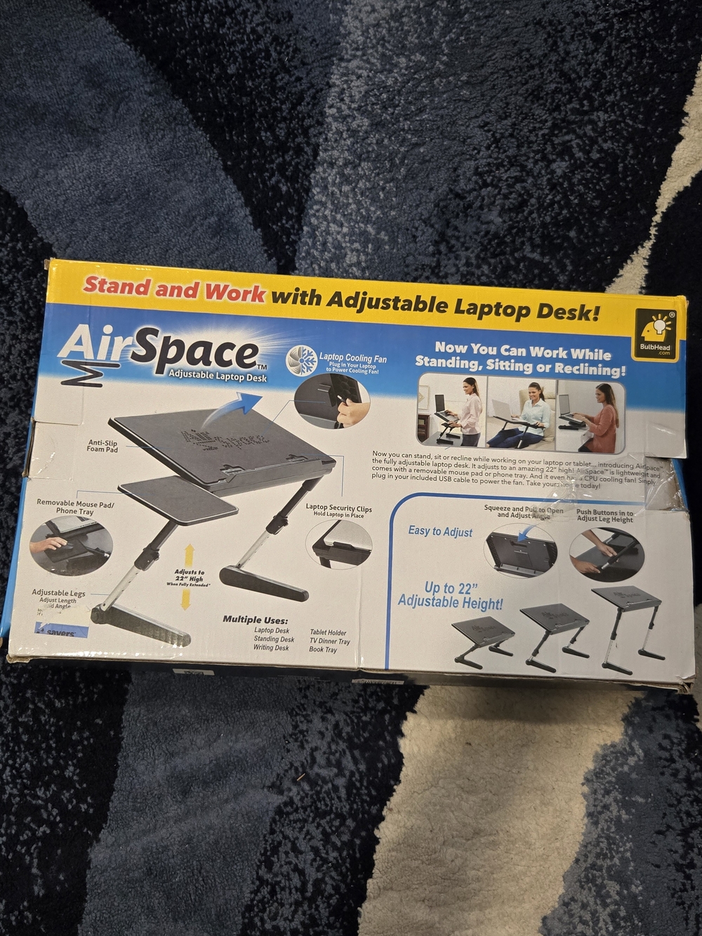 Adjustable Laptop Desk – Black